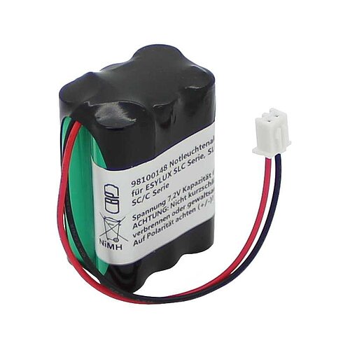 Notleuchtenakku NiMH 7,2V 600mAh F2x3 Micro AAA mit Kabel und Stecker ersetzt ESYLUX Akku EN10030956 Notleuchtenakku NiMH 7,2V 600mAh F2x3 Micro AAA mit Kabel und Stecker ersetzt ESYLUX Akku EN10030956