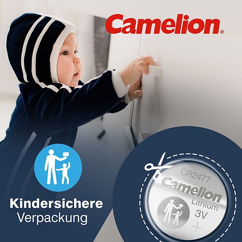 Camelion CR2477 Lithium Knopfzelle ohne Absatz 10er Verpackung