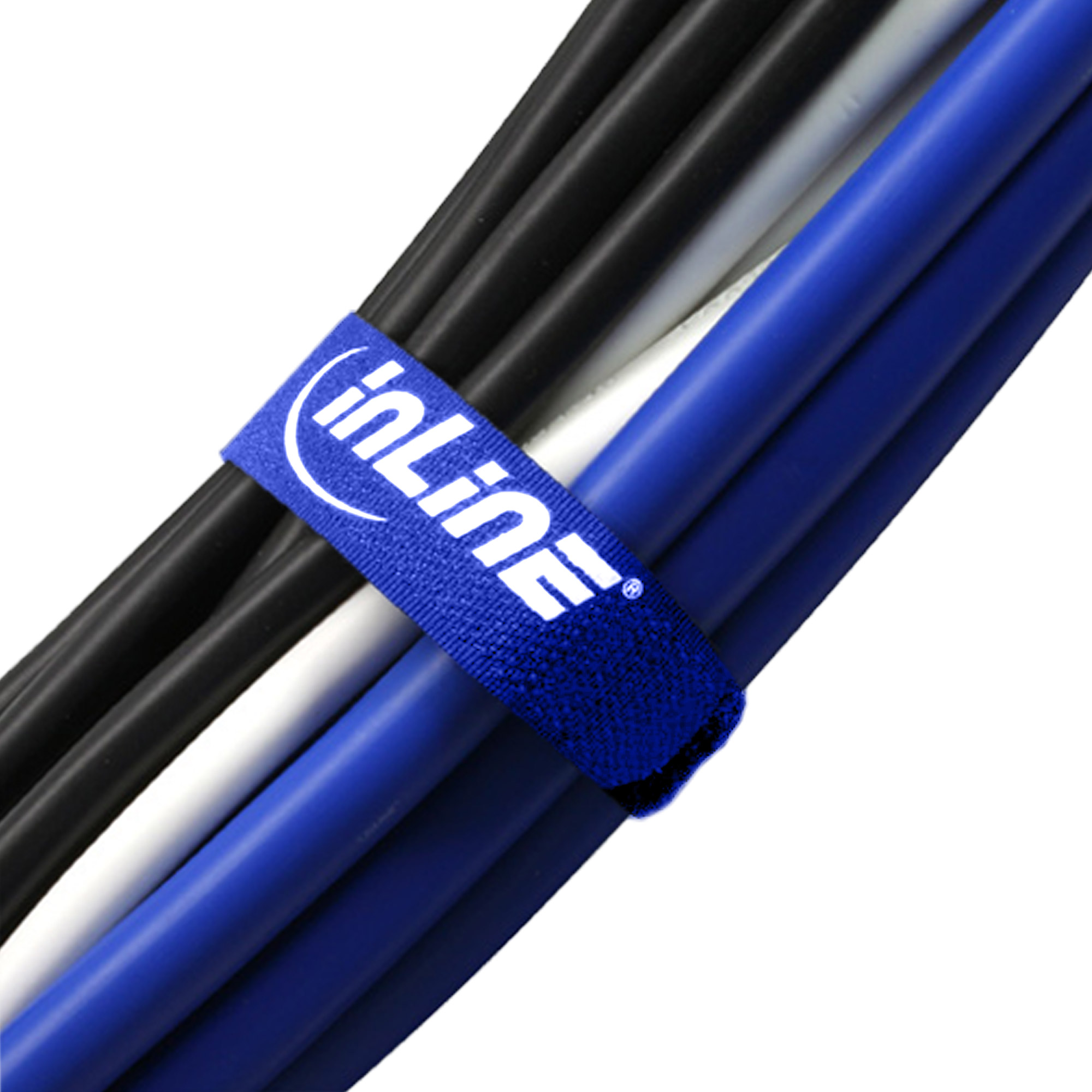 Inline® Klettschlaufen 20x400mm, 10er, blau