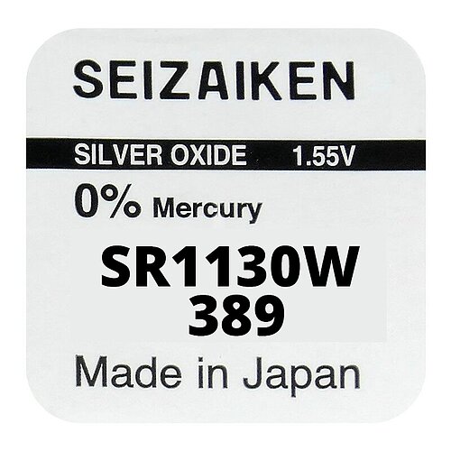 1x SR1130W SR54 389 Silberoxid Batterie Seizaiken 1,55 V