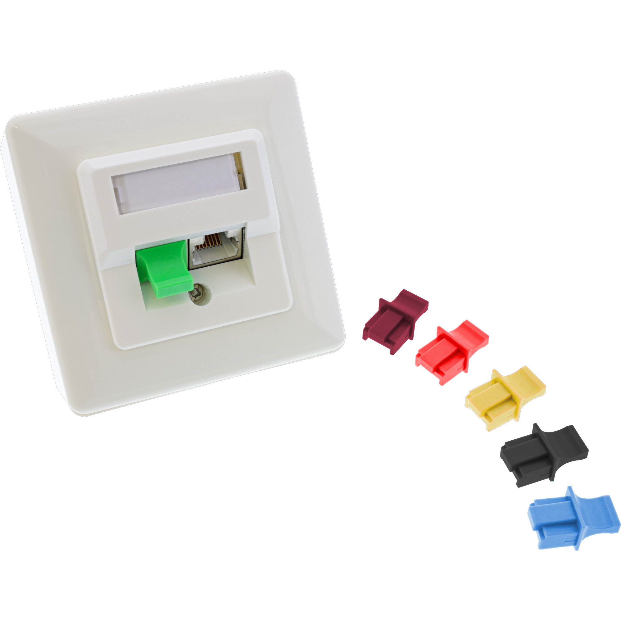 Inline® Staubschutz, für RJ45 Buchse gelb 10er Blister