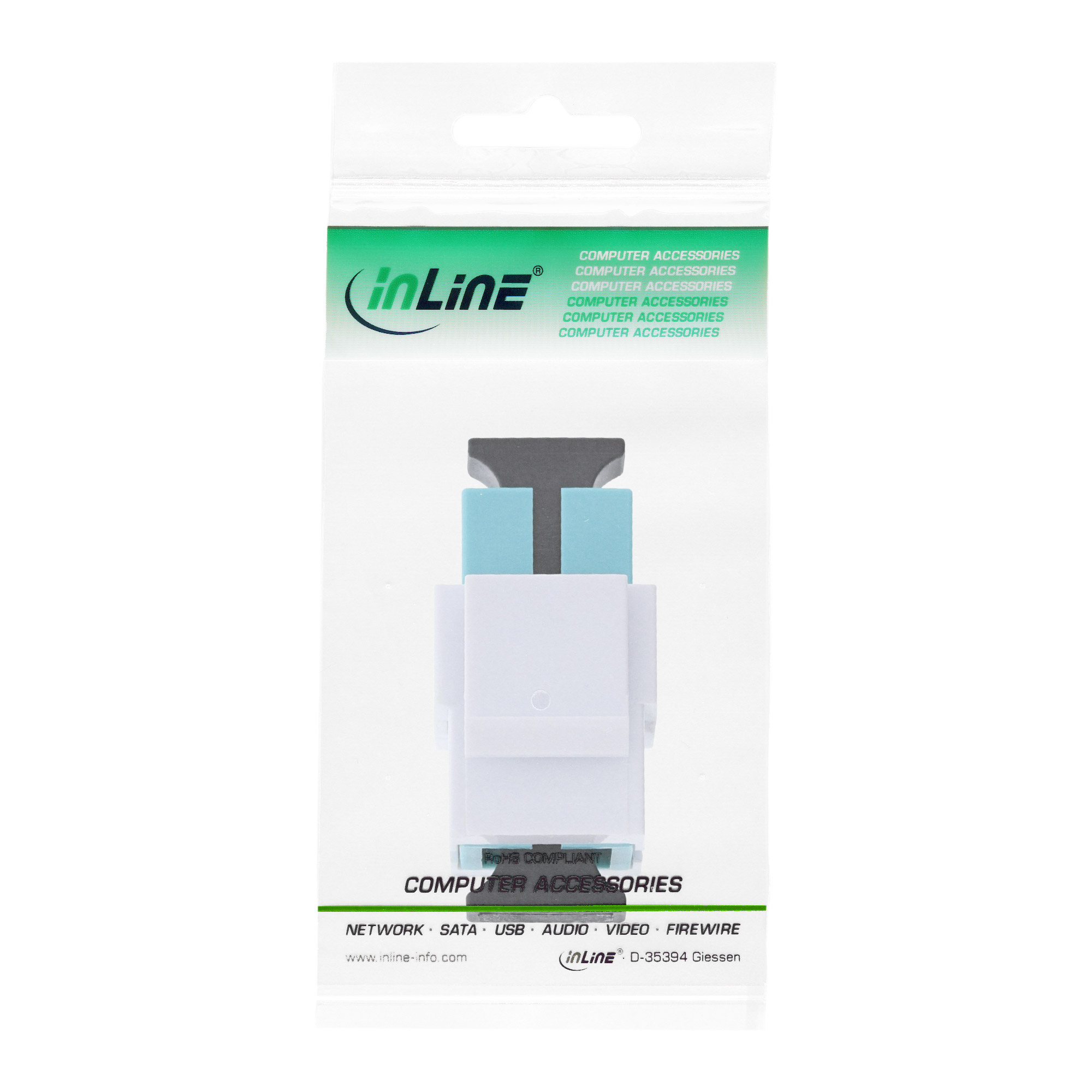 Inline® LWL Keystone Snap-in Kupplung, Simplex SC/SC, multimode, Keramik-Hülse