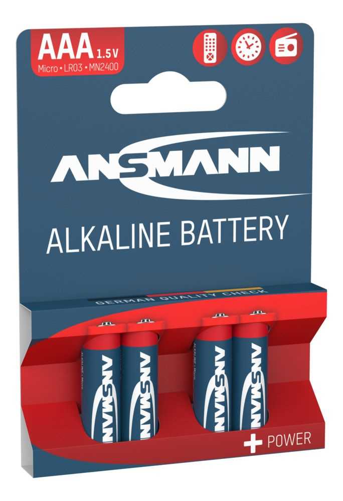 Ansmann Red AAA Micro LR03 Alkaline Batterien - 4er Verpackung Ansmann Red AAA Micro LR03 Alkaline Batterien - 4er Verpackung