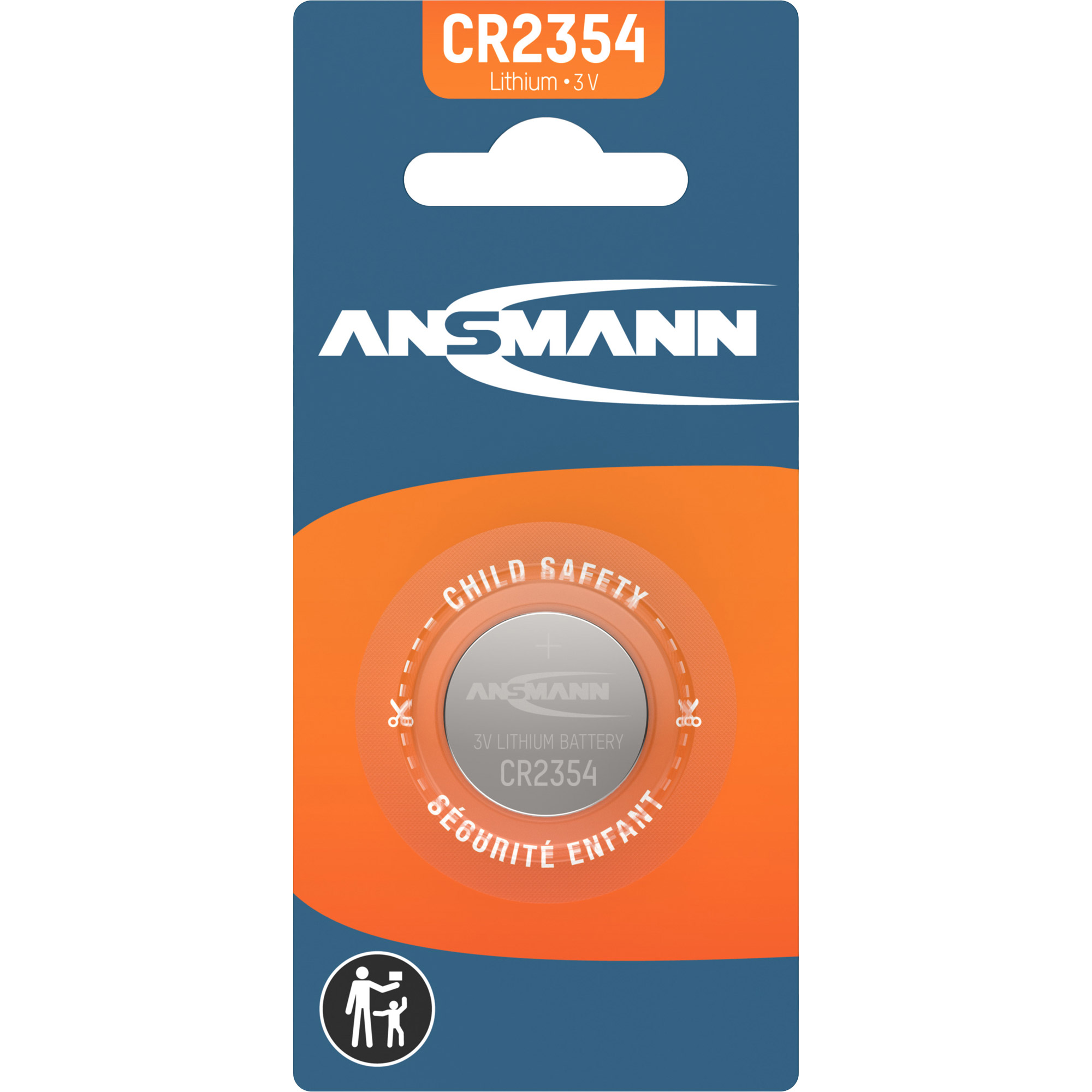 Ansmann CR2354 Lithium Knopfzelle 3V Batterie ohne Absatz - 1er Verpackung
