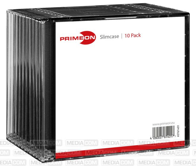10x PRIMEON- Slimcase Box für 1 CD