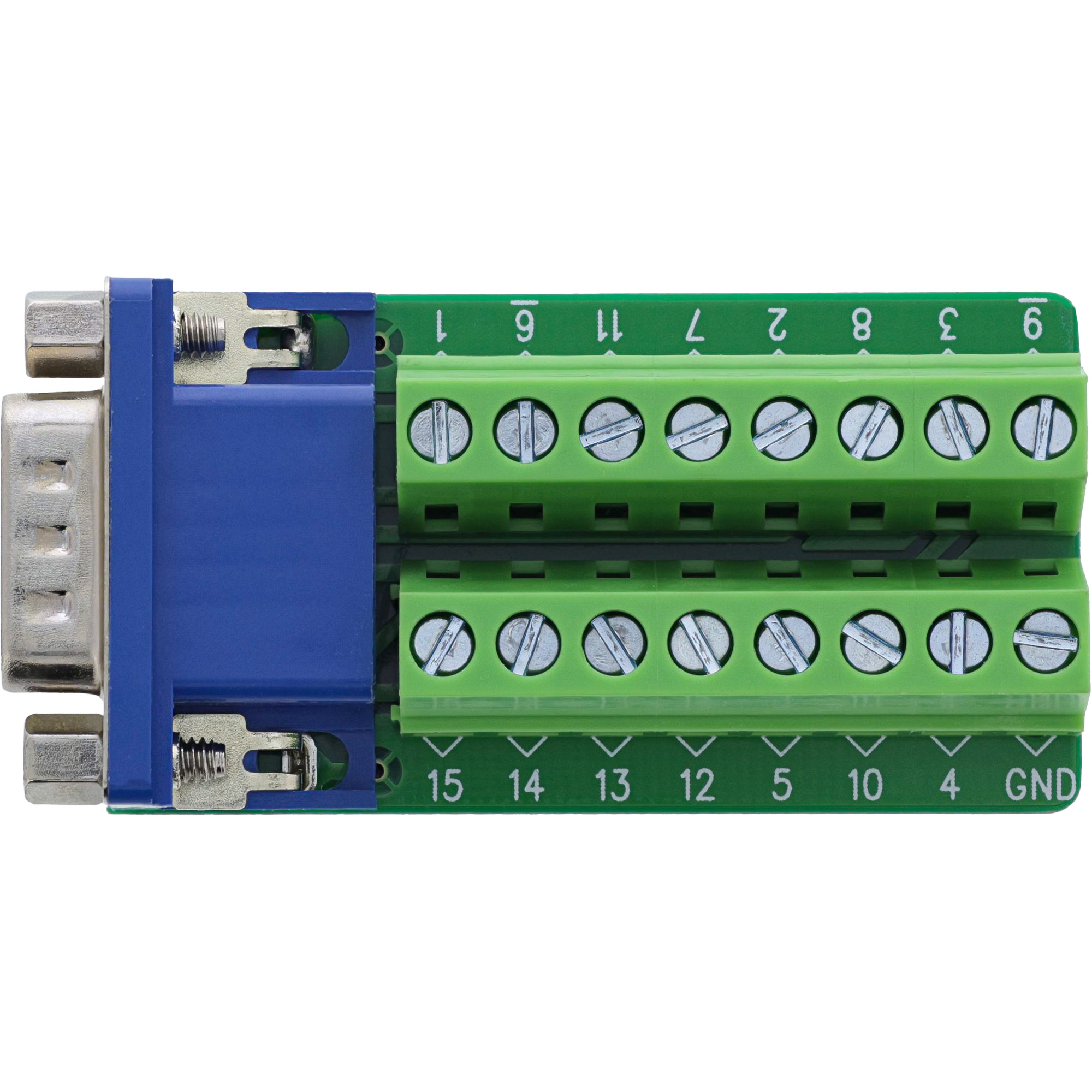 InLine® Terminalblock, VGA (HD15), Stecker, 2-reihig, Schraubklemme