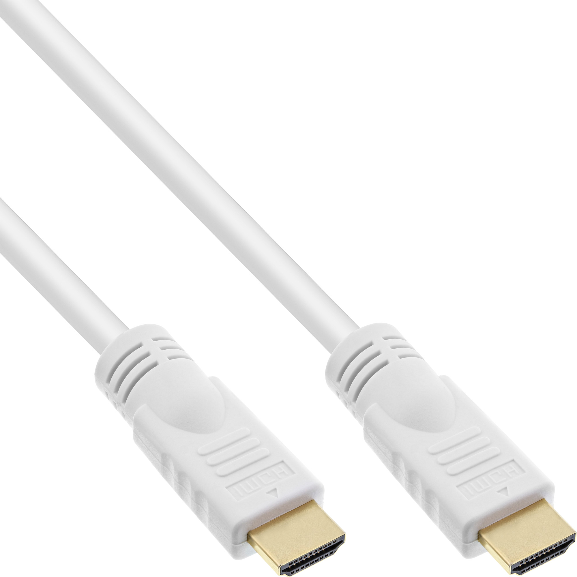 Inline® HDMI-High Speed Kabel mit Eth., Premium, ST / ST, weiß / gold, 7,5m