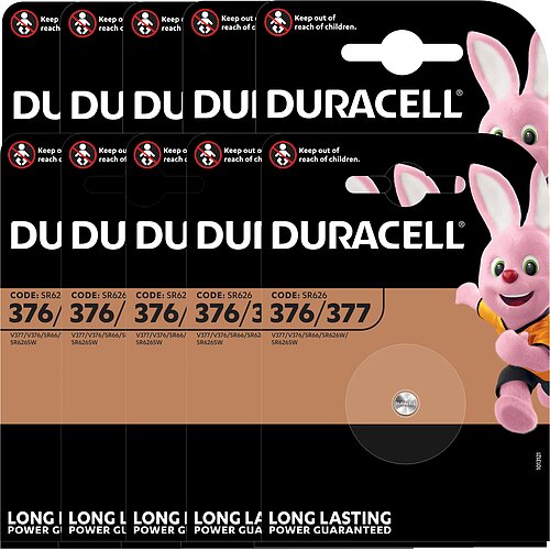 SR66 377 / 376 MultiDrain Silberoxid Batterie Duracell 1,55 V - 10er Verpackung