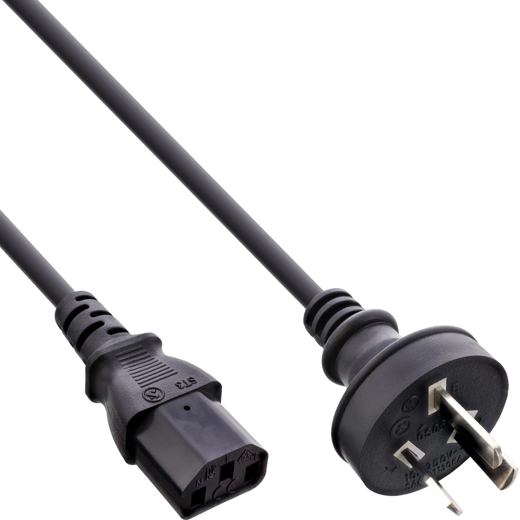 Inline® Netzkabel, Netzstecker Australien auf Kaltgerätestecker C13, 5m Inline® Netzkabel, Netzstecker Australien auf Kaltgerätestecker C13, 5m