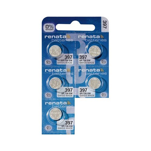 5x Renata SR726SW SR59 397 Silberoxid Batterie 1.55 V 