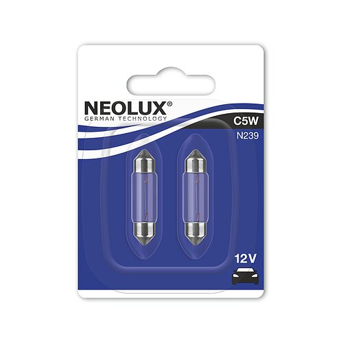 C5W 12V 5W SV8,5-8 36mm Soffitte 2 St. Blister NEOLUX