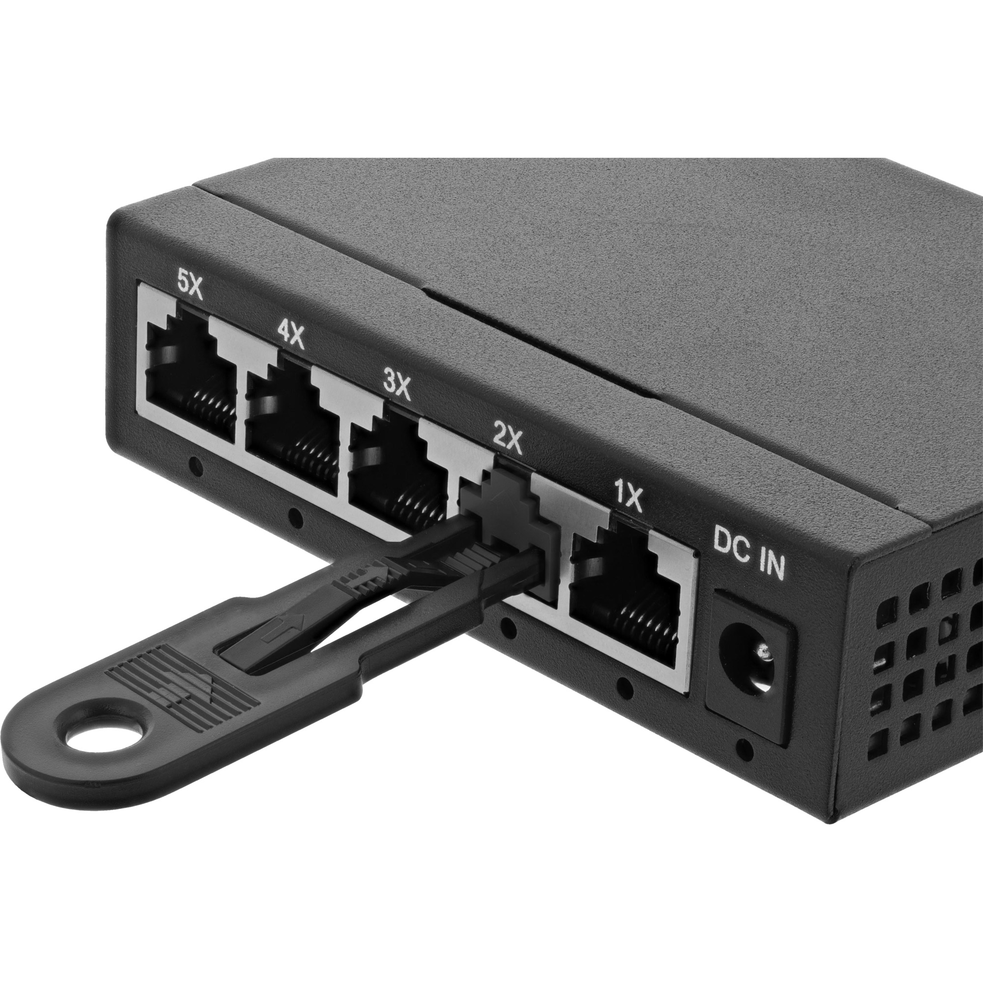 Inline® RJ45 Portblocker, Starterset mit 10 Blocker und schlüssel, schwarz