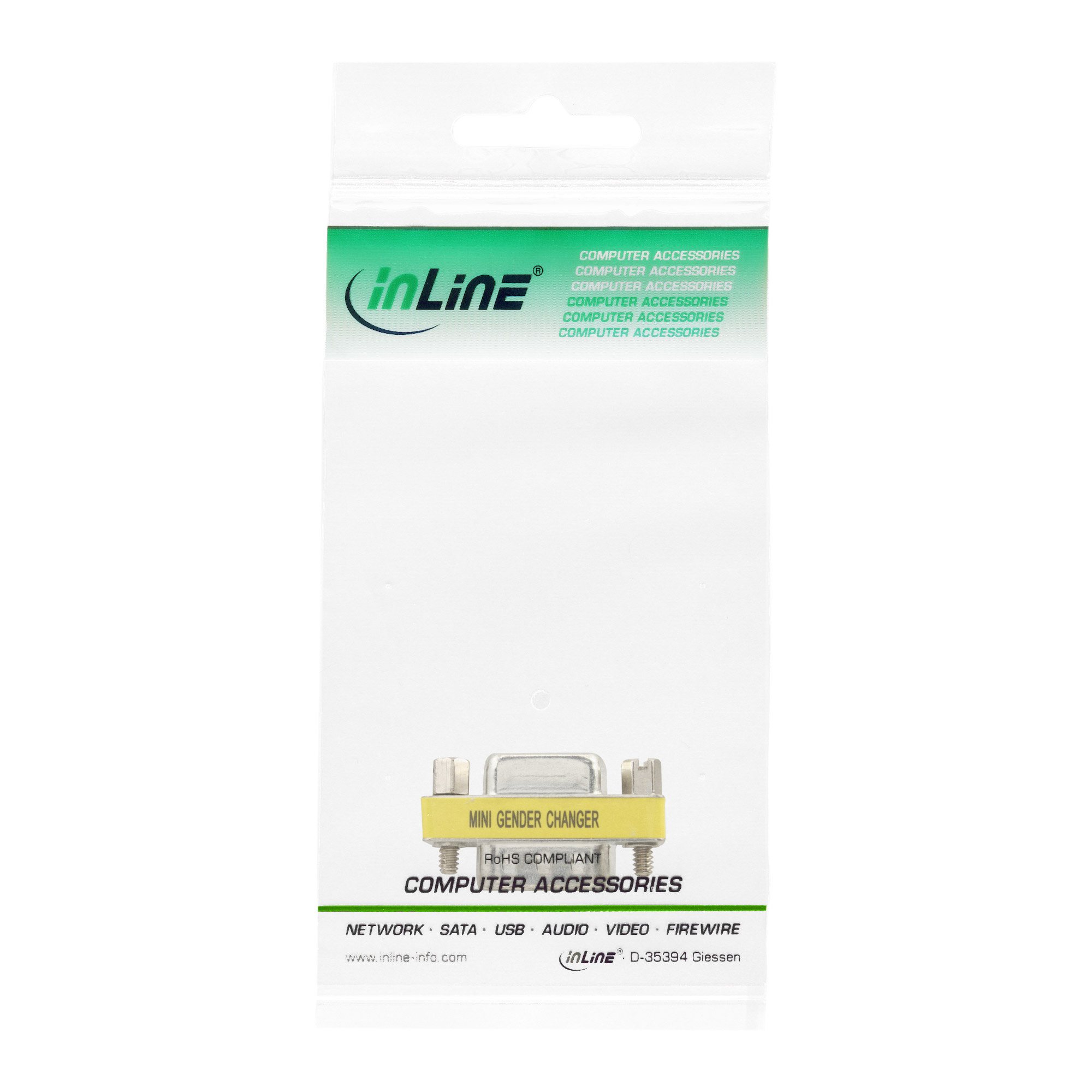 Inline® Mini-Gender-Changer, 15pol HD (VGA), Stecker / Buchse Inline® Mini-Gender-Changer, 15pol HD (VGA), Stecker / Buchse