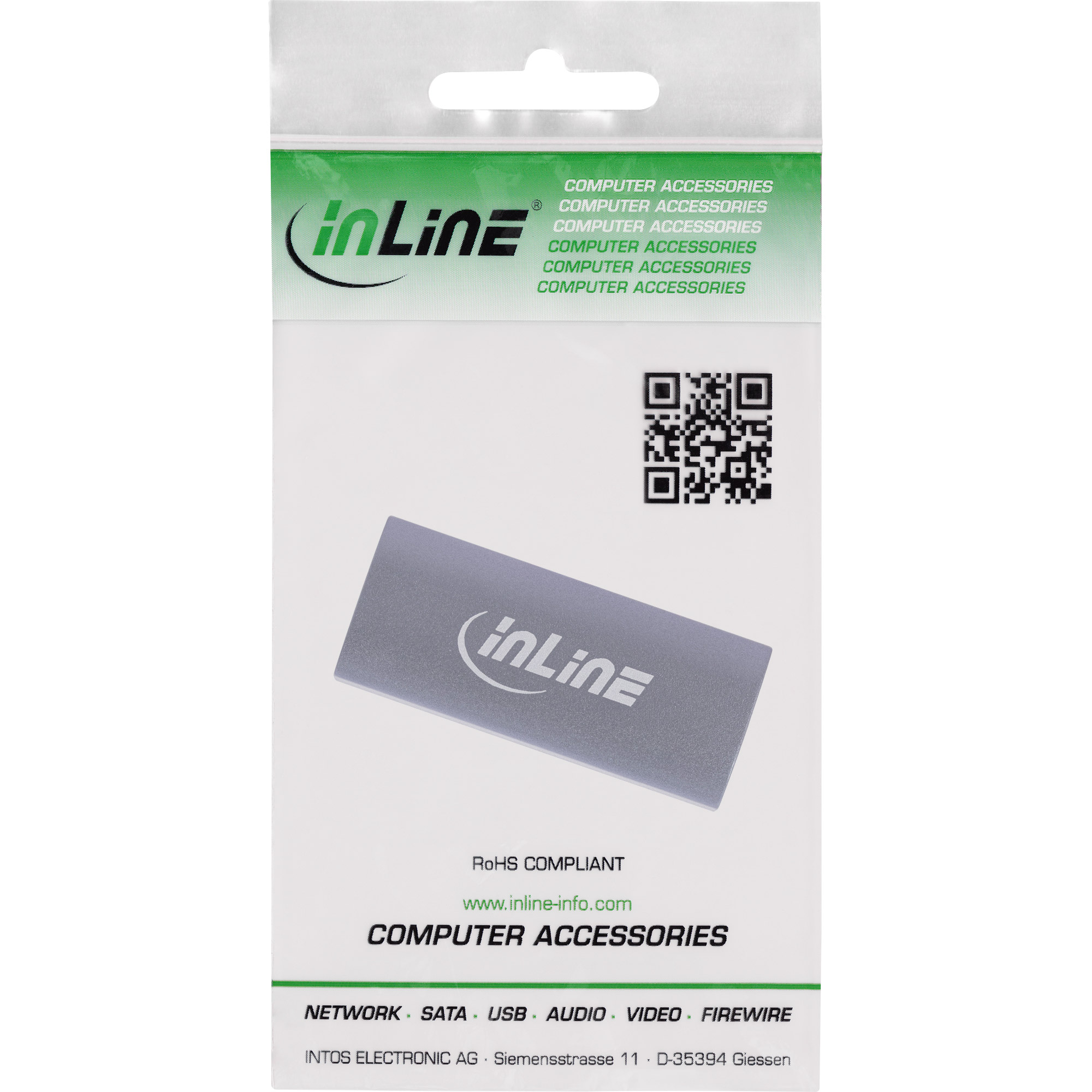InLine® USB4 Adapter, USB-C Buchse/Buchse, Aluminium, grau InLine® USB4 Adapter, USB-C Buchse/Buchse, Aluminium, grau