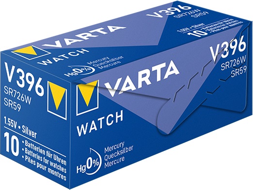 100x Varta SR726W SR59 396 Silberoxid Batterie 1,55V 