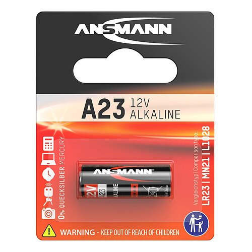 Ansmann A23 LRV08 LR23A Alkaline 12V Batterie - 1er Verpackung