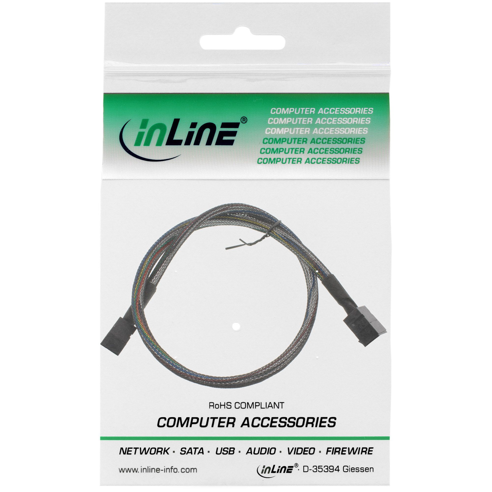 Inline® Mini-SAS HD Kabel, SFF-8643 zu SFF-8643, mit Sideband, 1m