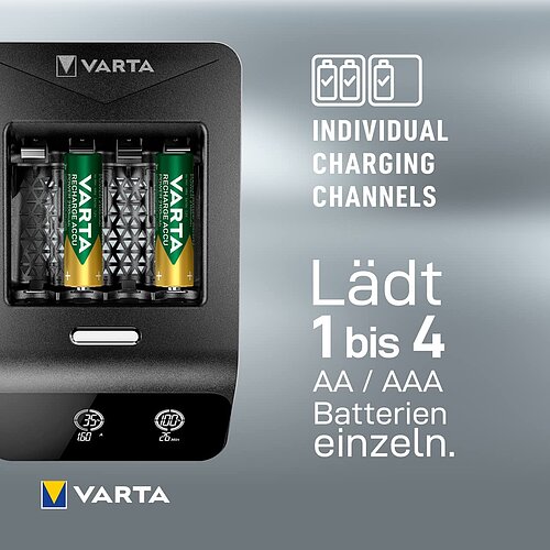 NiMH Akku Ultra Fast Ladegerät 8A Varta 57685 für AA Mignon AAA Micro