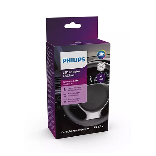 Philips LED Adapter Canbus CEA H4 12V X2 2 Stück