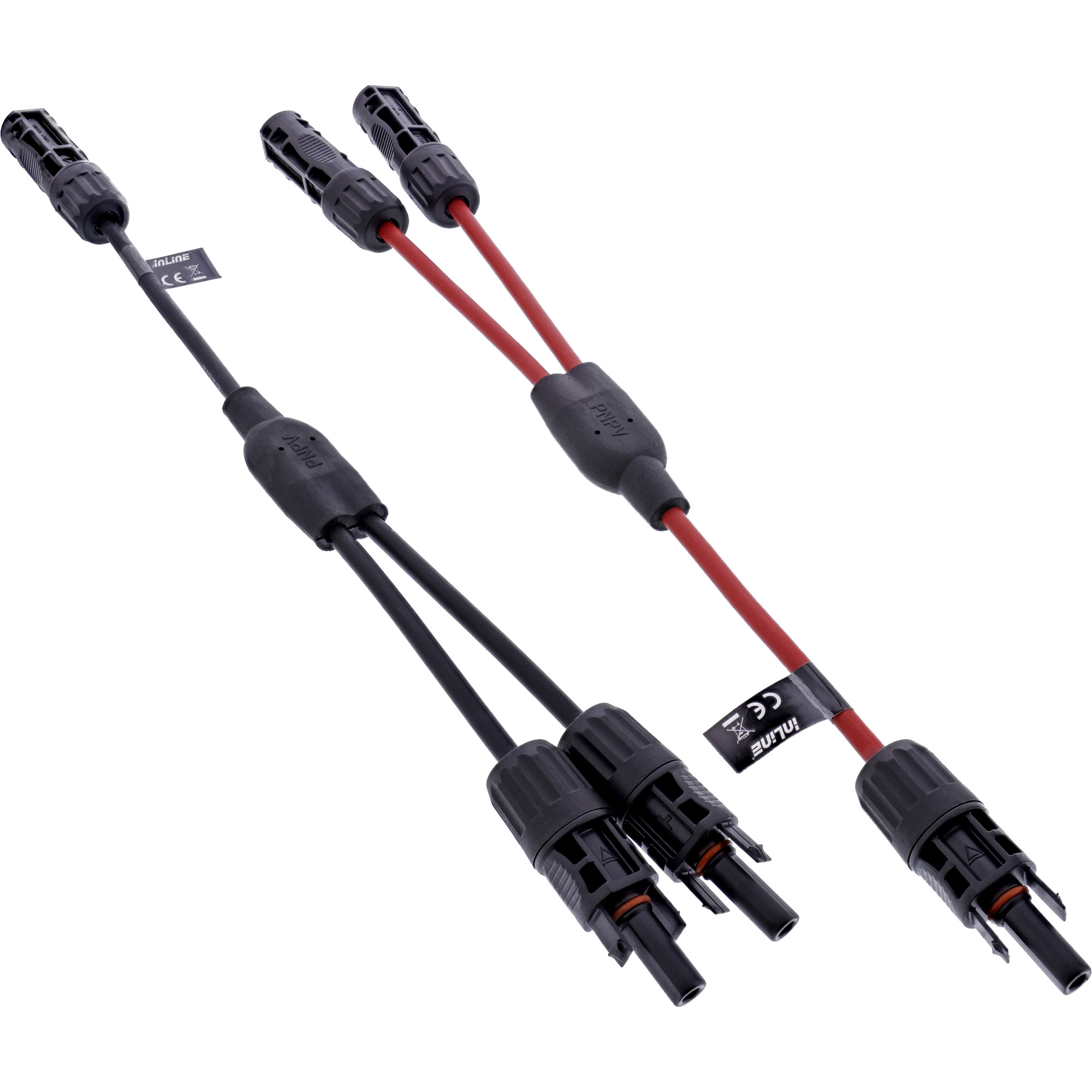 0.36m - InLine® Solarkabel 2-fach Verteiler-Set schwarz/rot 0.36m - InLine® Solarkabel 2-fach Verteiler-Set schwarz/rot