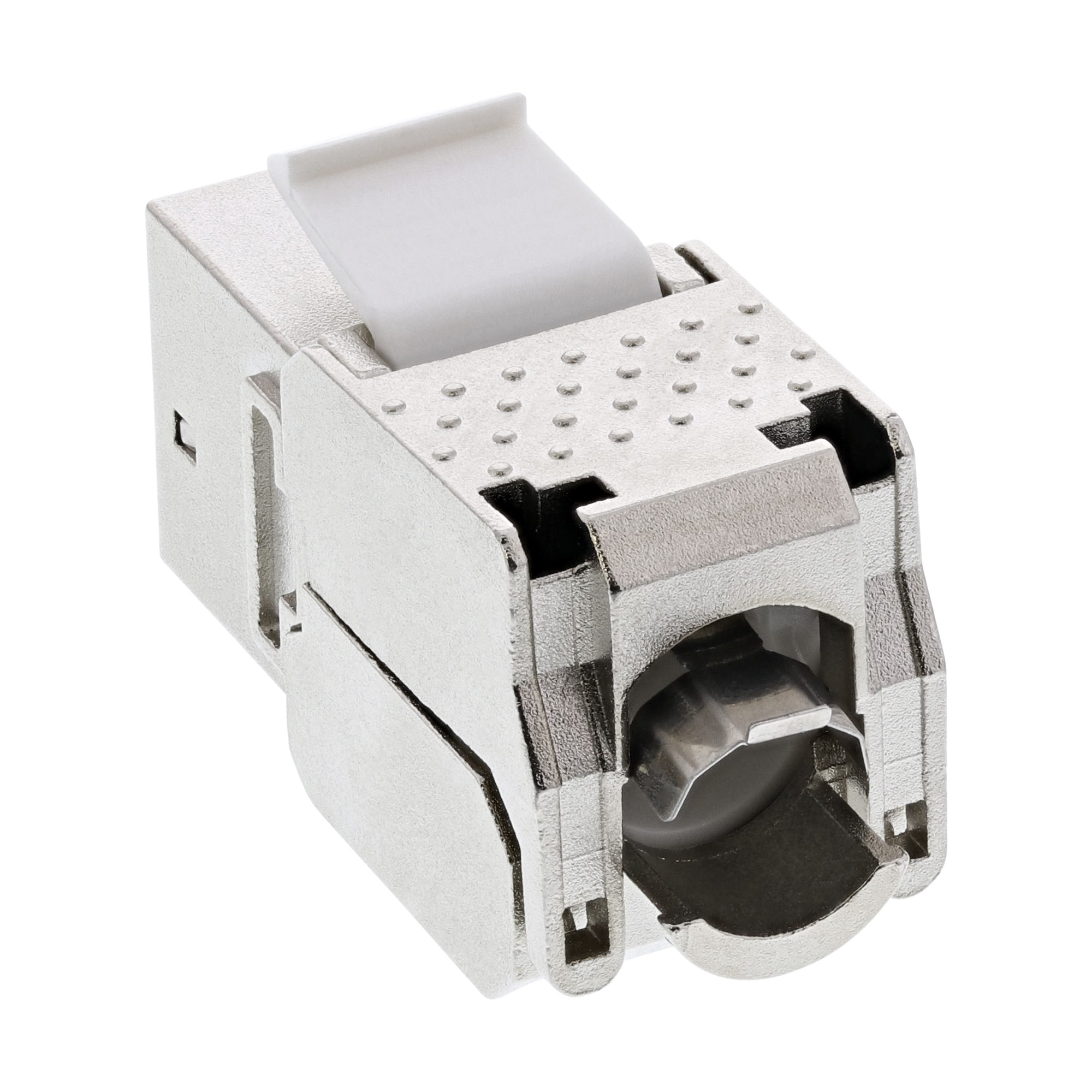 Inline® Keystone RJ45 Buchse, SNAP-In, Cat.6a, mit Staubschutz schwarz