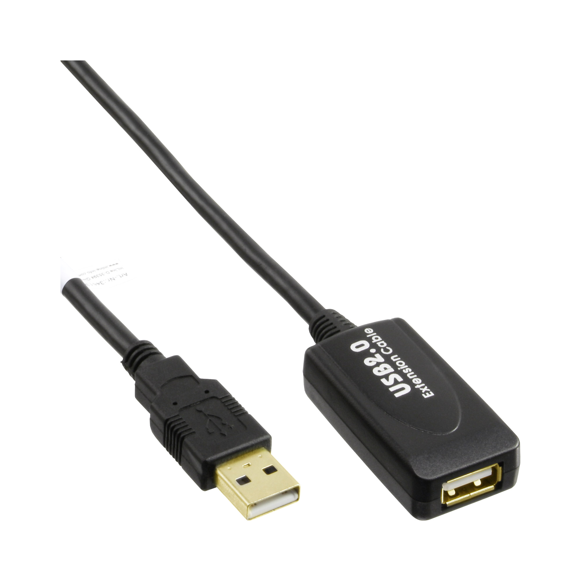 Inline® USB 2.0 Aktiv-Verl., mit Signalverstürkung "Repeater", ST A / BU A, 5m