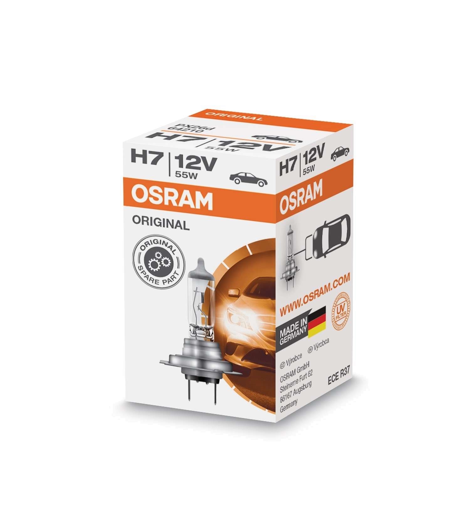 OSRAM H7 12V 55W PX26d 1 St. Original Spare Part