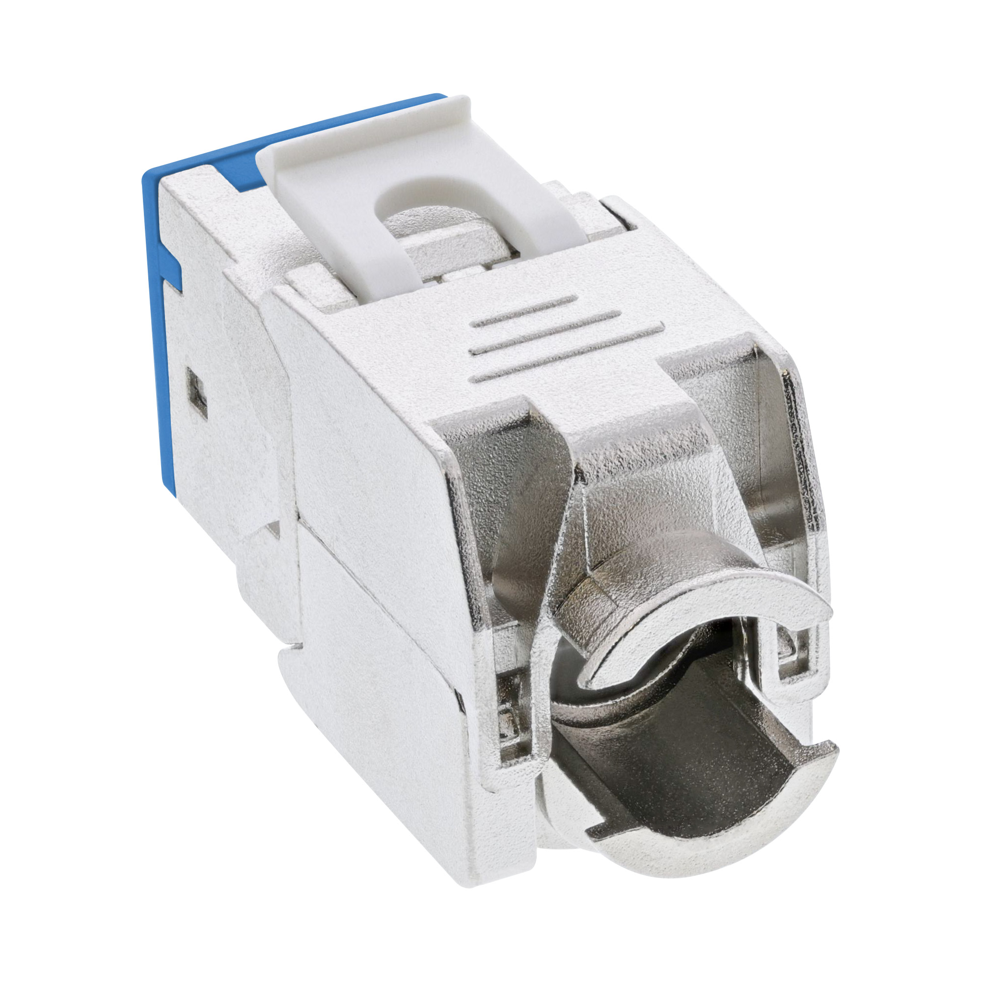 8x Inline® Keystone RJ45 Buchse, geschirmt, Cat.6A, blau
