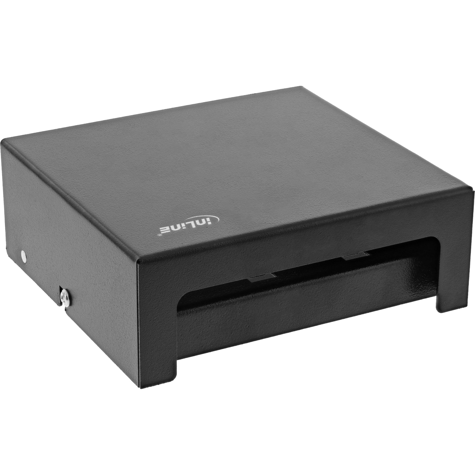 Inline® Patchfeld-Dose Aufputz für 6x Keystone RJ45, Metall, schwarz RAL9005