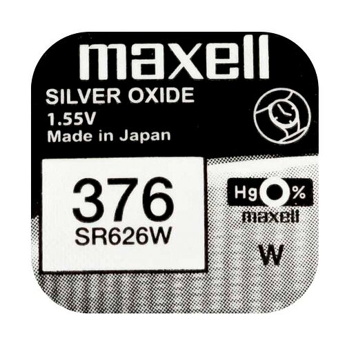 5x Maxell SR626W SR66 376 Silberoxid Batterie 1,55 V