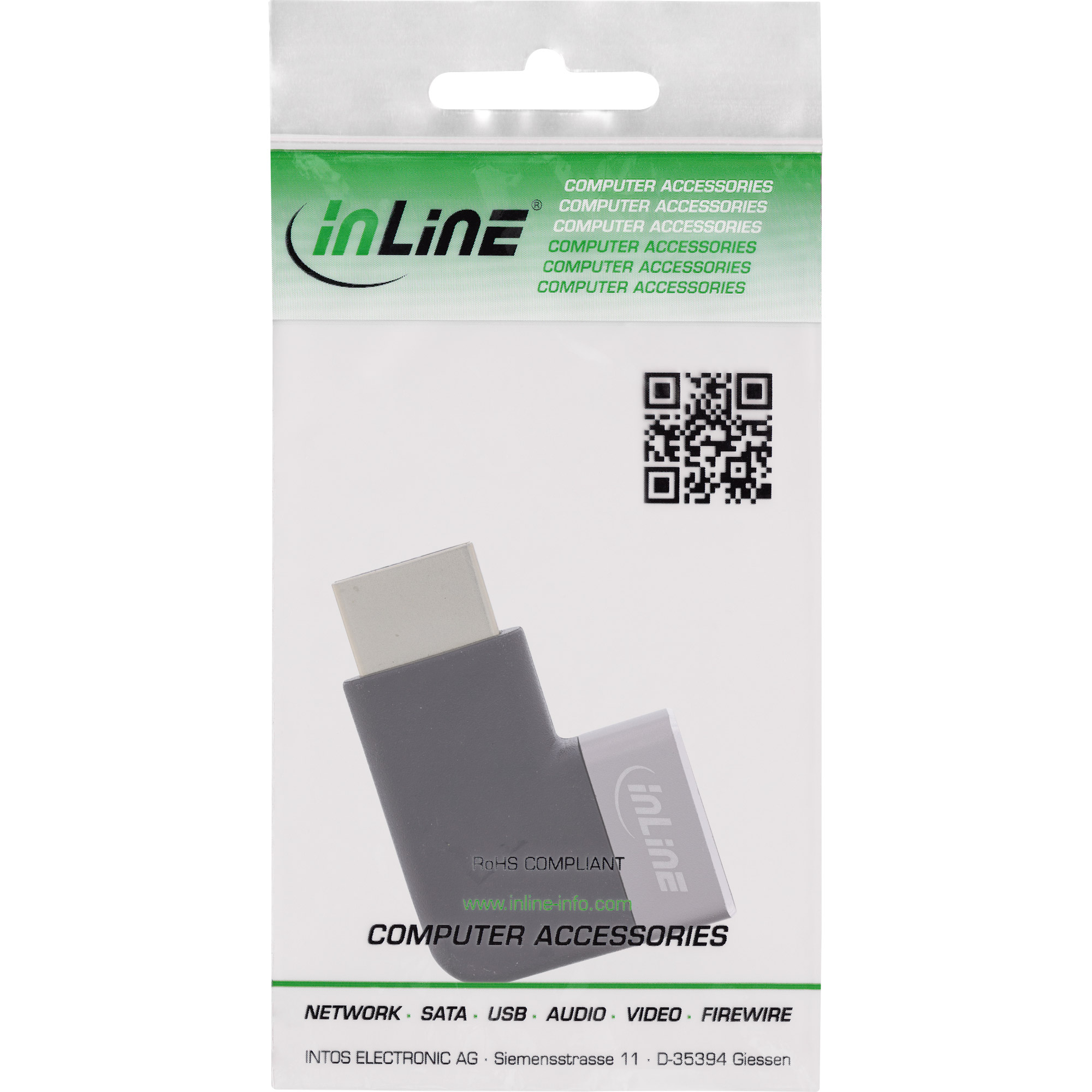 InLine® HDMI Adapter, HDMI A Stecker / Buchse, 90° rechts, 8K UHD InLine® HDMI Adapter, HDMI A Stecker / Buchse, 90° rechts, 8K UHD