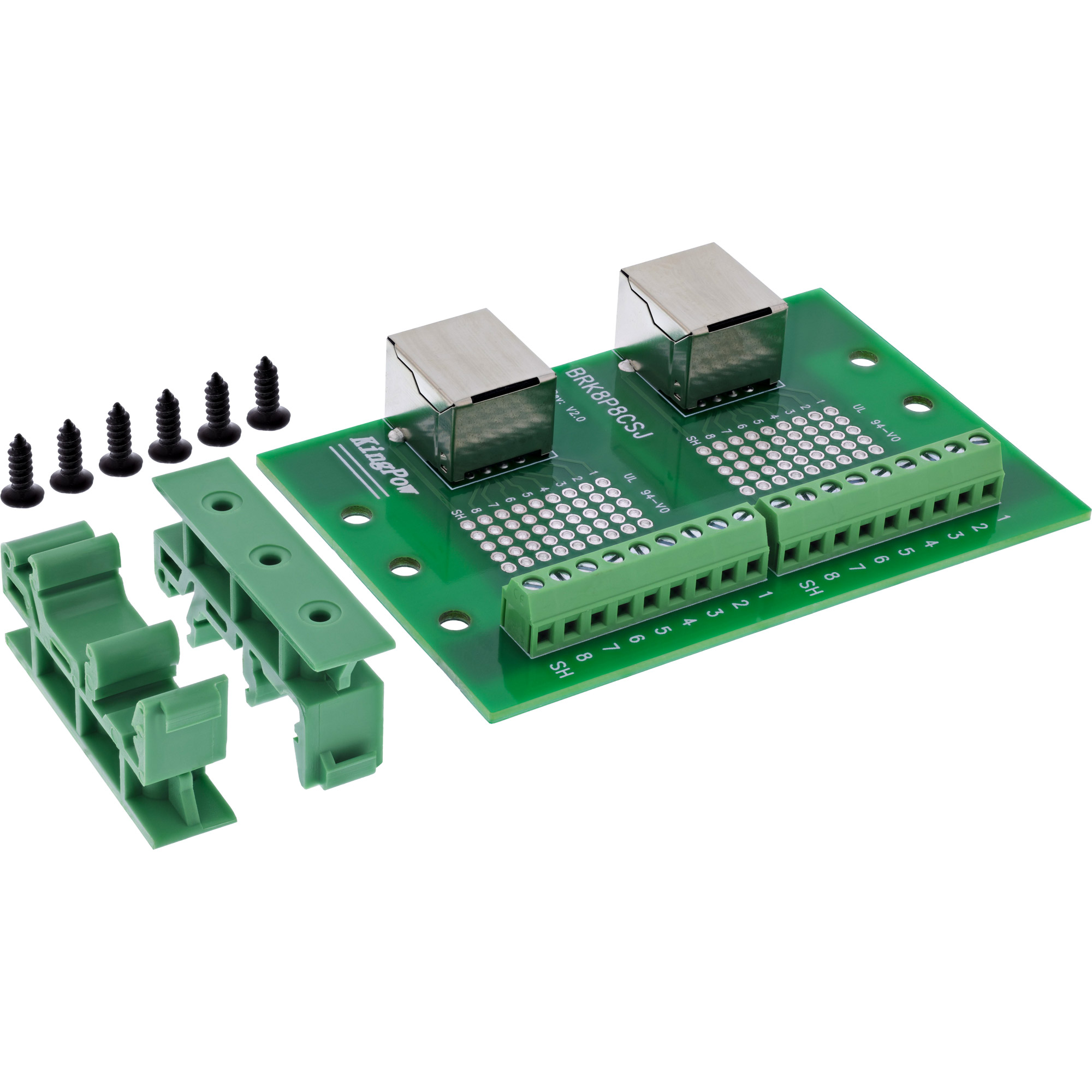 InLine® Terminalblock, 2x RJ45 Buchse, gerade, für Hutschiene InLine® Terminalblock, 2x RJ45 Buchse, gerade, für Hutschiene
