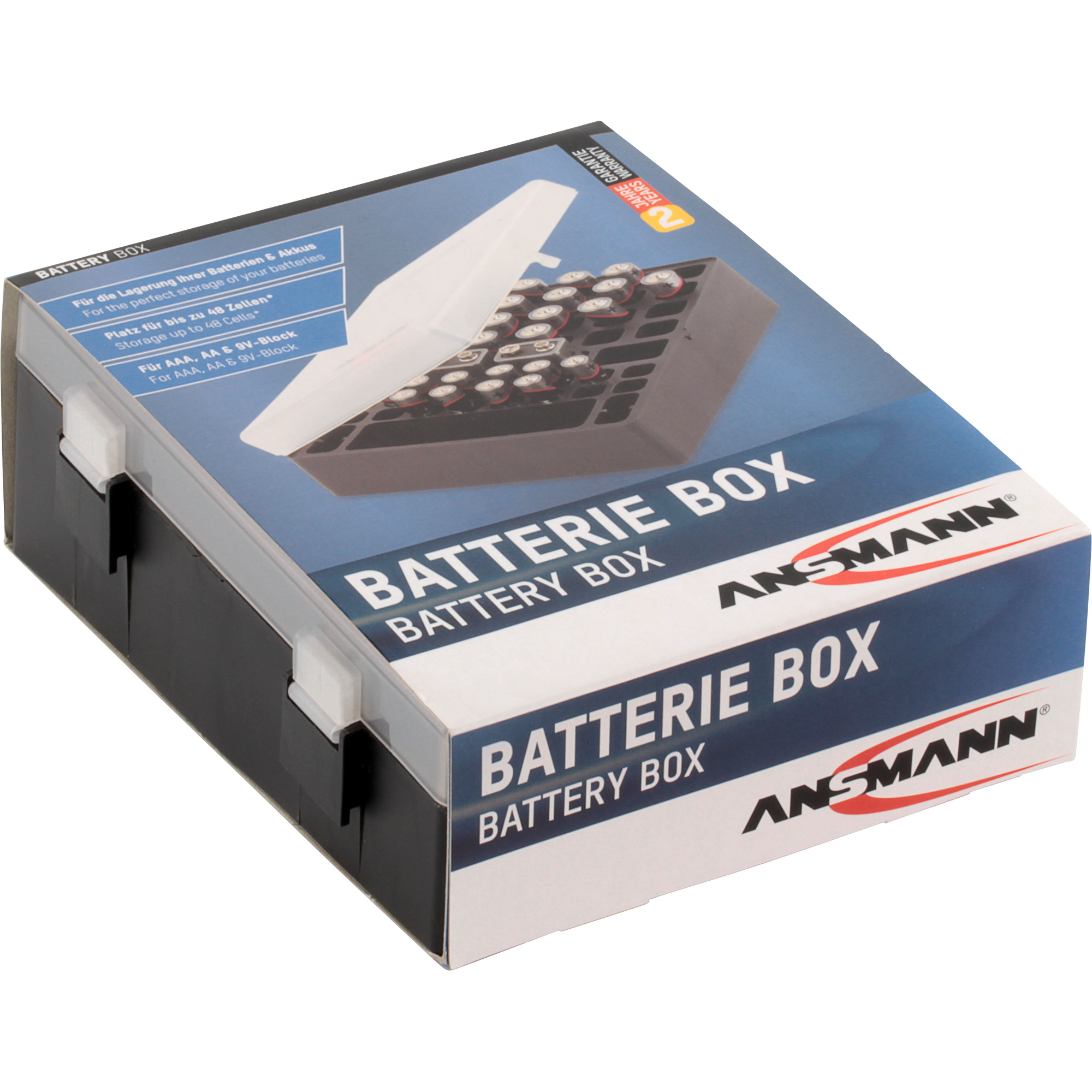 Ansmann Aufbewahrungsbox für bis zu 44 Batterien