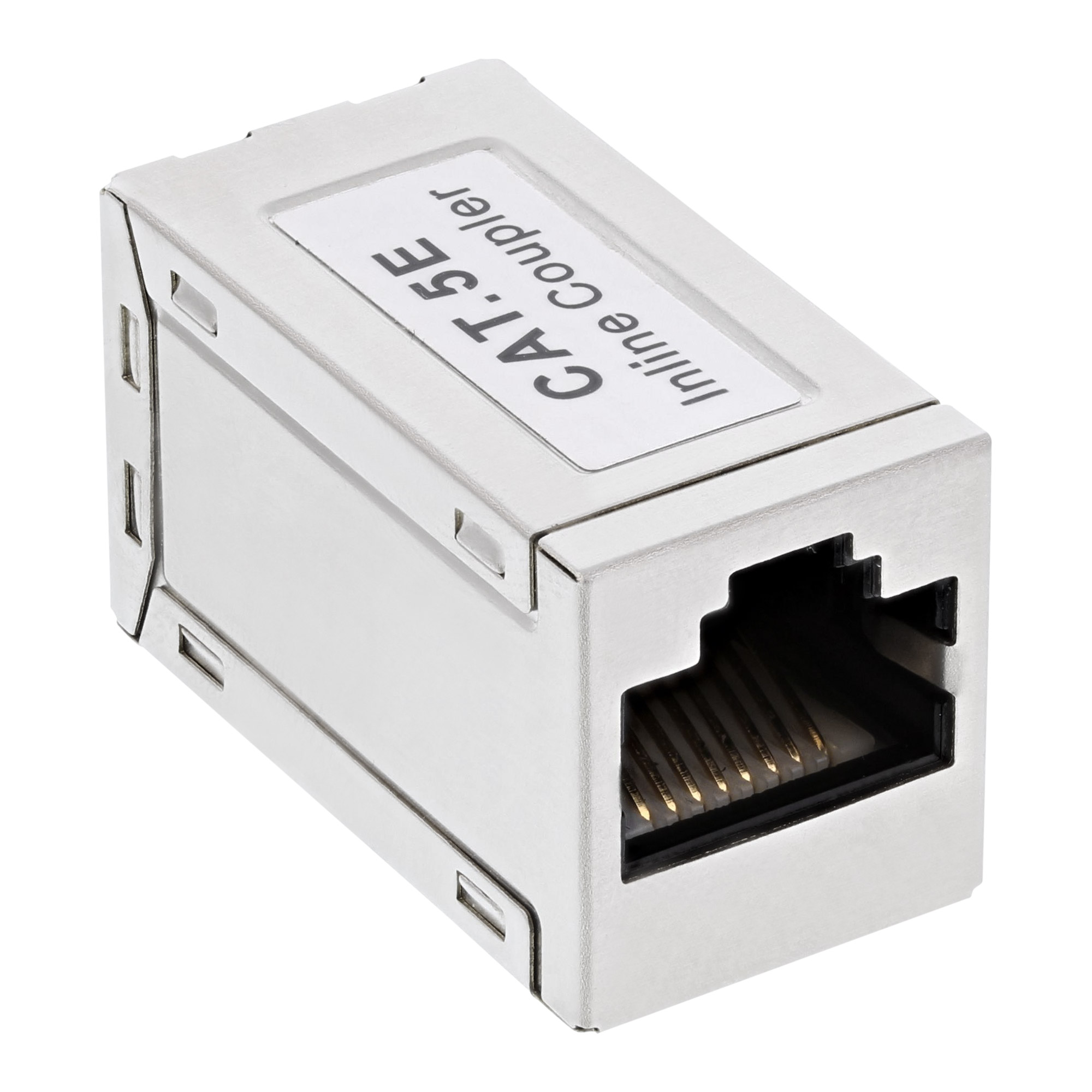 Inline® Patchkabelkupplung Metall Cat.5e, 2x RJ45 Buchse, geschirmt Inline® Patchkabelkupplung Metall Cat.5e, 2x RJ45 Buchse, geschirmt