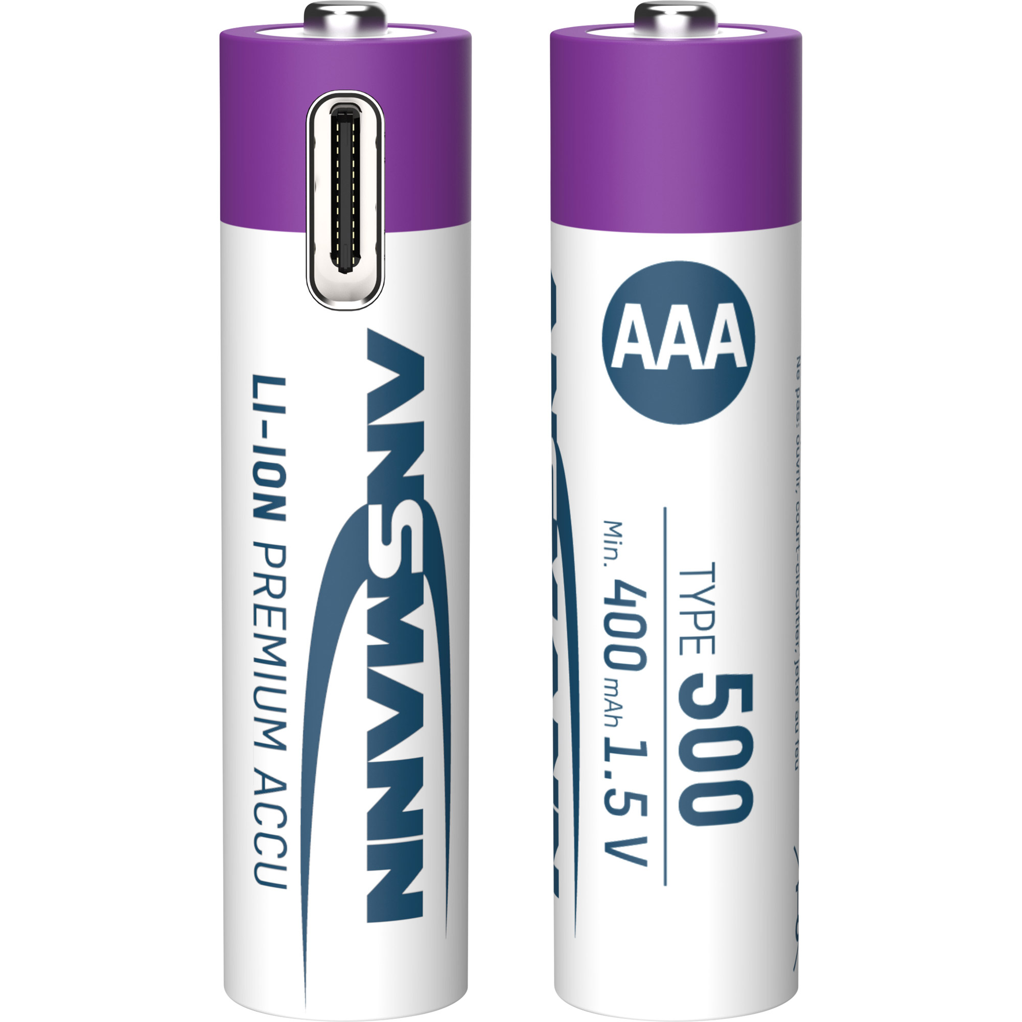 Ansmann Li-Ion AAA Micro 500mAh HR03 Akku 1.5V - 4er Verpackung Ansmann Li-Ion AAA Micro 500mAh HR03 Akku 1.5V - 4er Verpackung