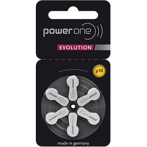 120x Typ 10 PR70 Power One EVOLUTION Hörgerätebatterien - Gelb