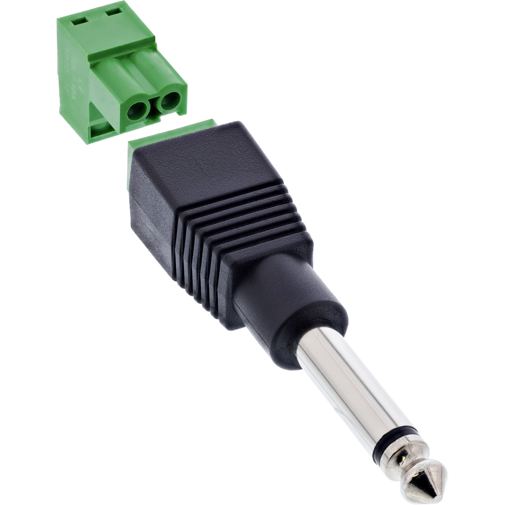 InLine® 6,35mm Klinkenstecker an Terminalblock, Mono, 2-polig