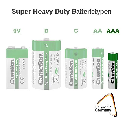 1x Camelion Super Heavy Duty AAA Micro R03 Zink Kohle Batterie
