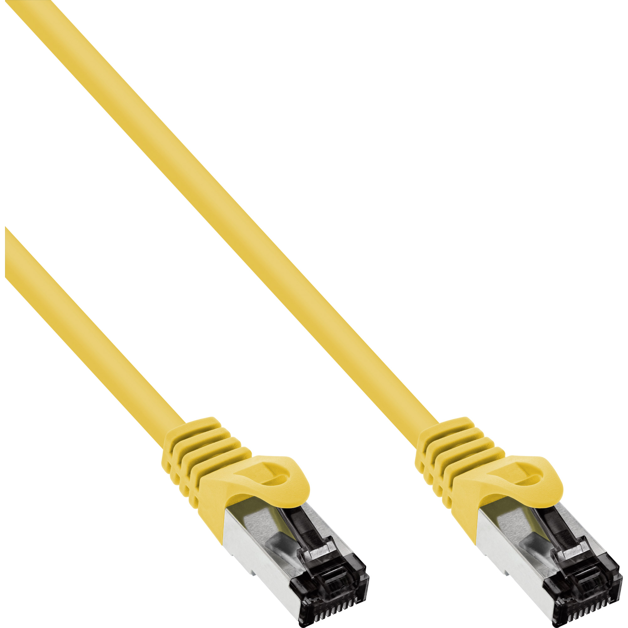 Inline® Patchkabel, S/FTP (PiMf), Cat.8.1, 2000MHz, halogenfrei, gelb, 0,3m