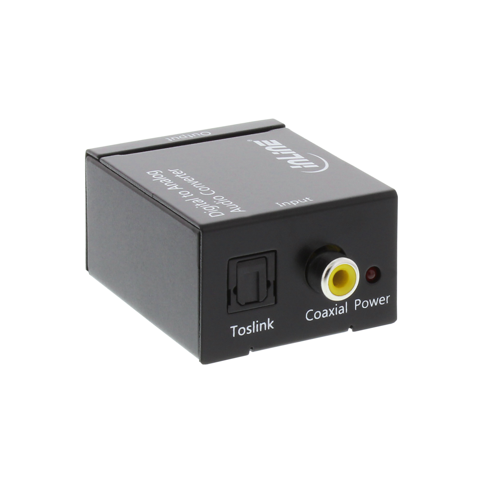 Inline® Audio DA-Wandler, Eingang Toslink oder Cinch, Ausgang 2x Cinch Stereo