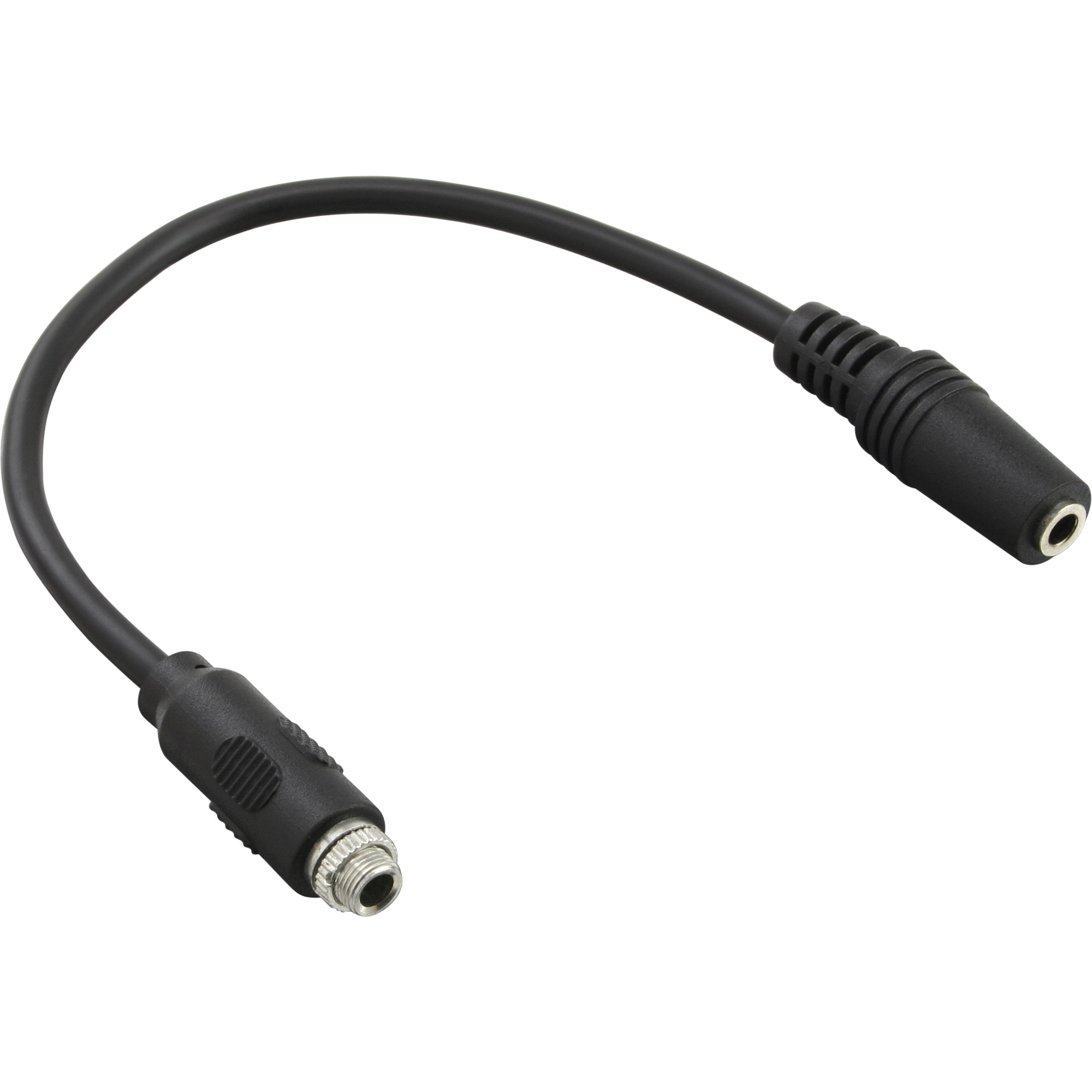 0.2m - Inline® Audio Adapterkabel zum Einbau 1x mit Gewinde, 3,5mm Stereo BU/BU