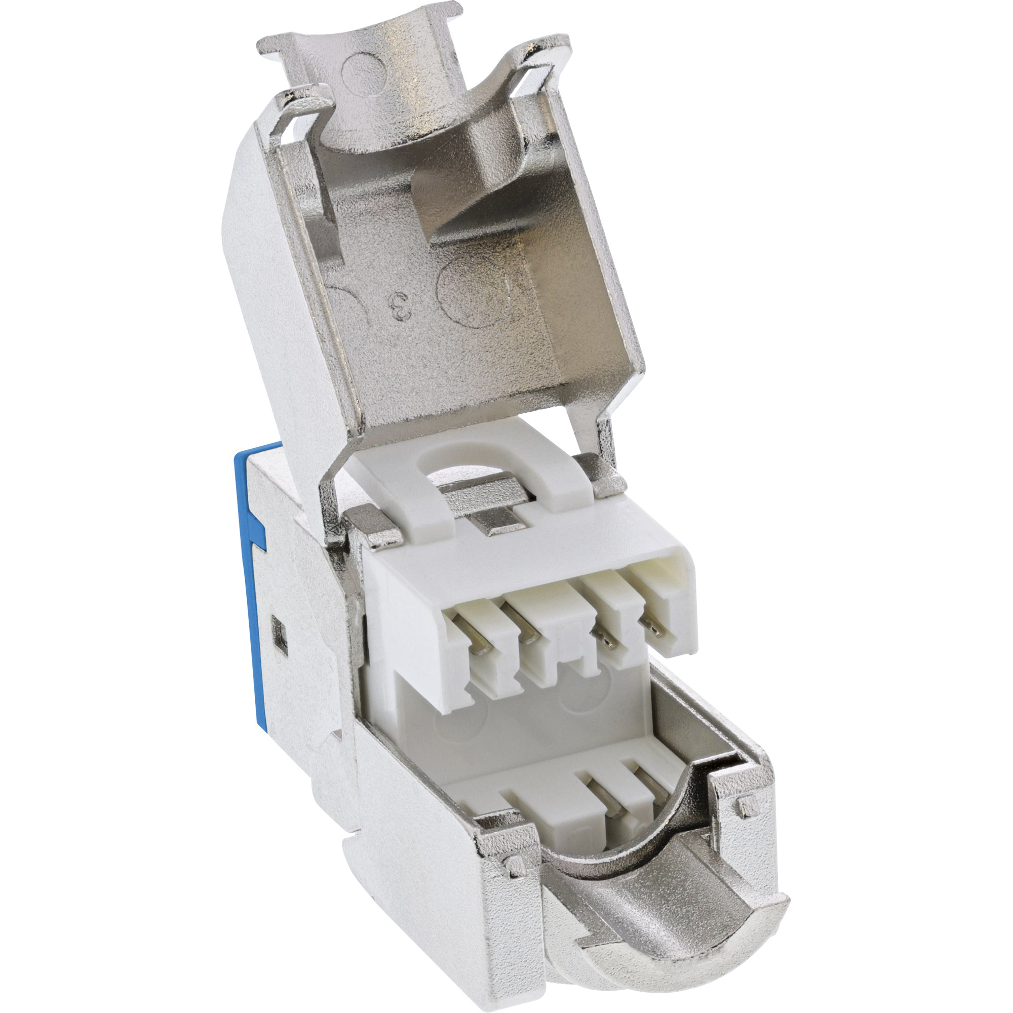 8x Inline® Keystone RJ45 Buchse, geschirmt, Cat.6A, blau