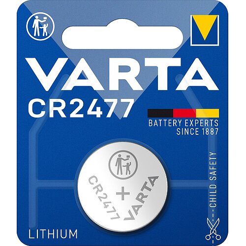 Varta CR2477 Lithium Knopfzelle ohne Absatz 100er Verpackung