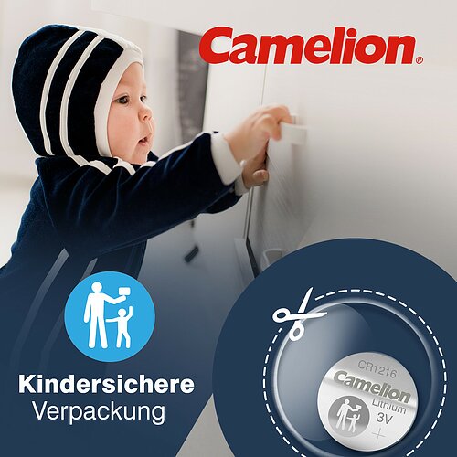5x Camelion CR1216 Lithium Knopfzelle 3V - 1 x 5er Streifen