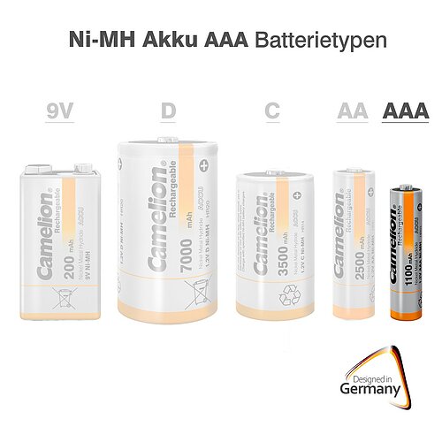 4x Camelion NiMH AAA Micro 1100mAh HR03 Classic Akku