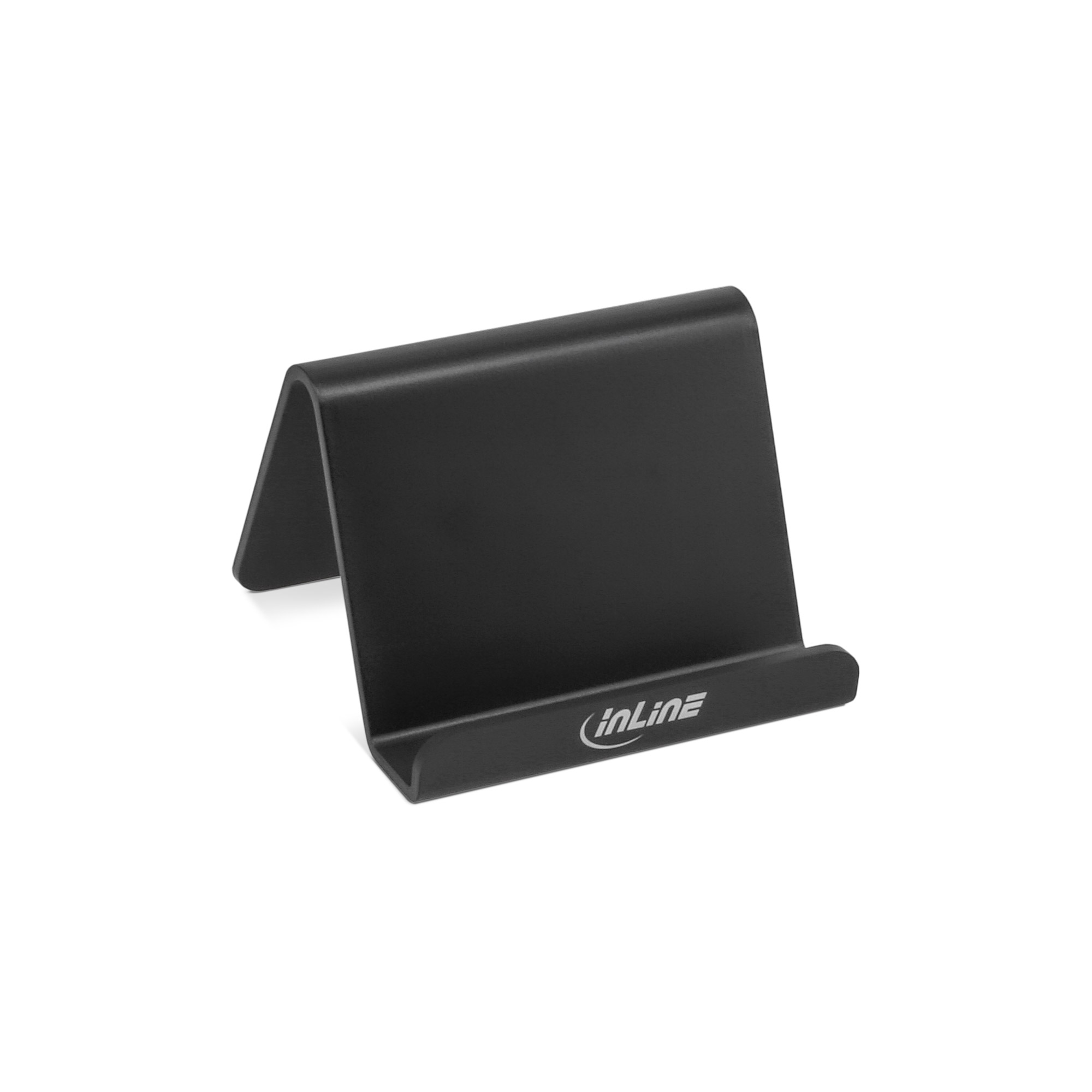 Inline® Smartphone und Handy Halterung für Schreibtisch / Regal, schwarz