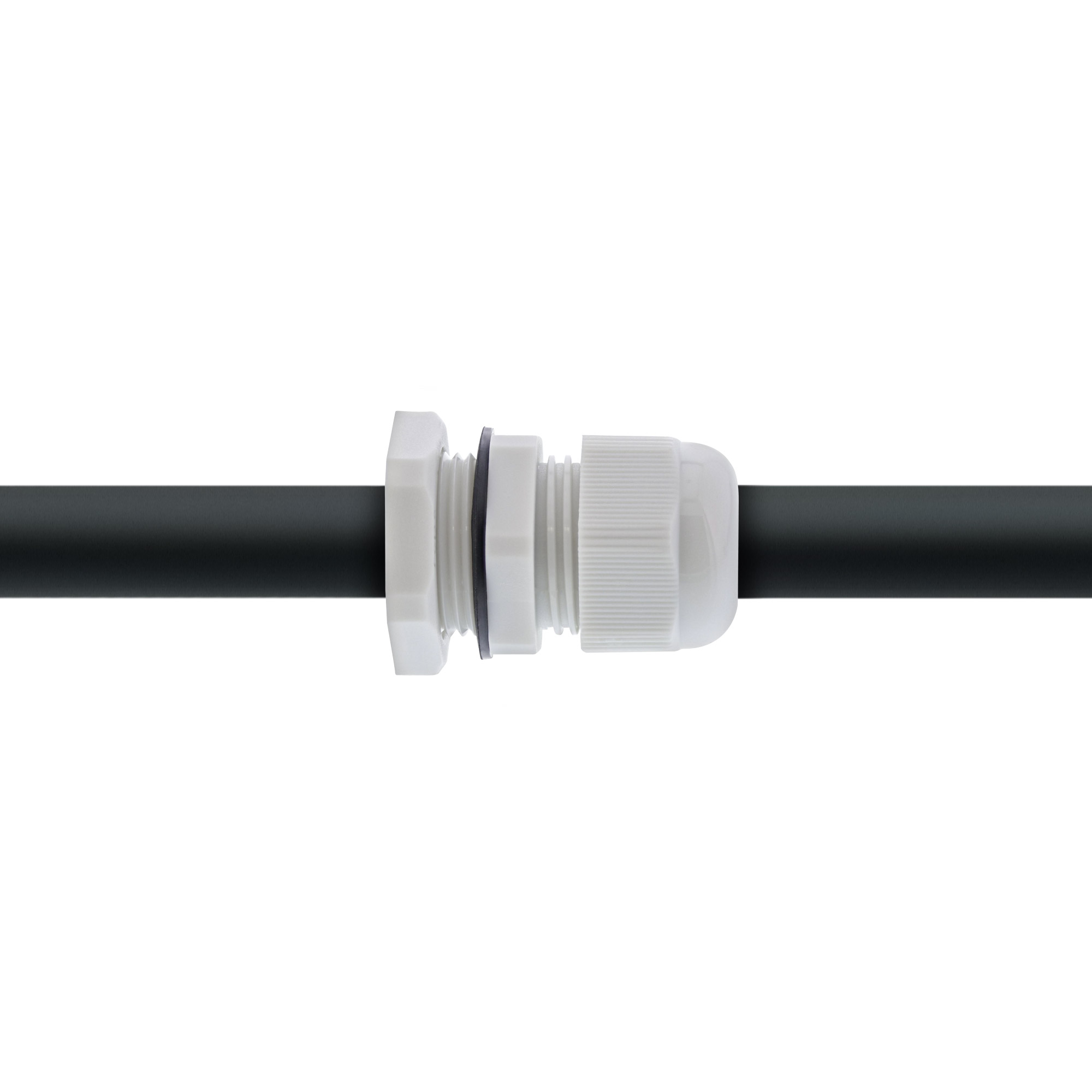 Inline® Kabeldurchführung PG 9 Nylon IP68 4-8mm, grau, 10 Stück