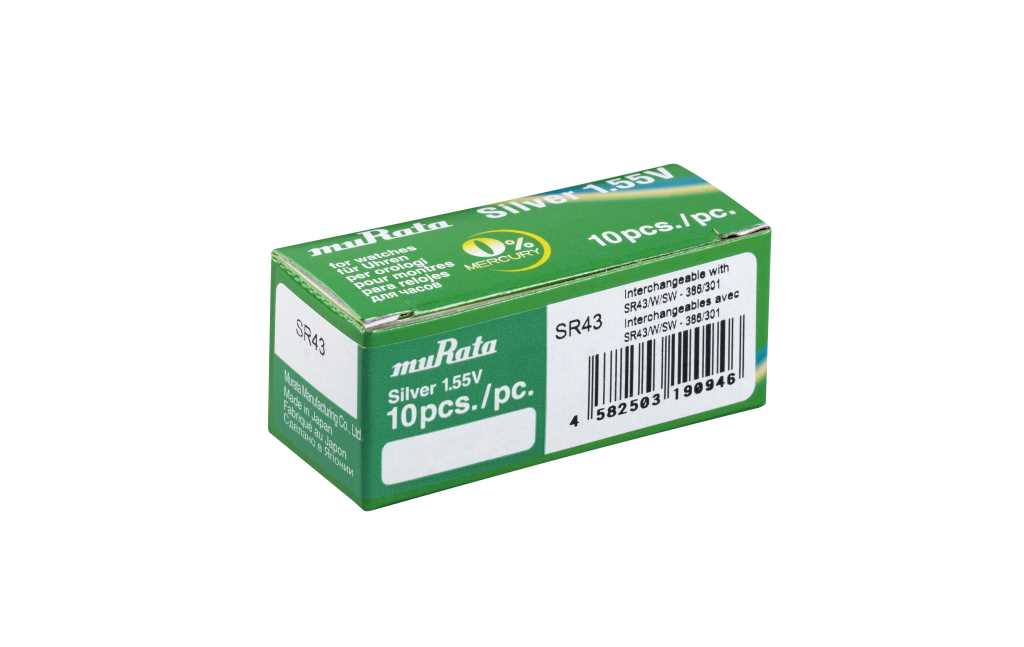 10x SR43 386 / 301 MultiDrain Silberoxid Batterie Murata ex Sony 1,55 V