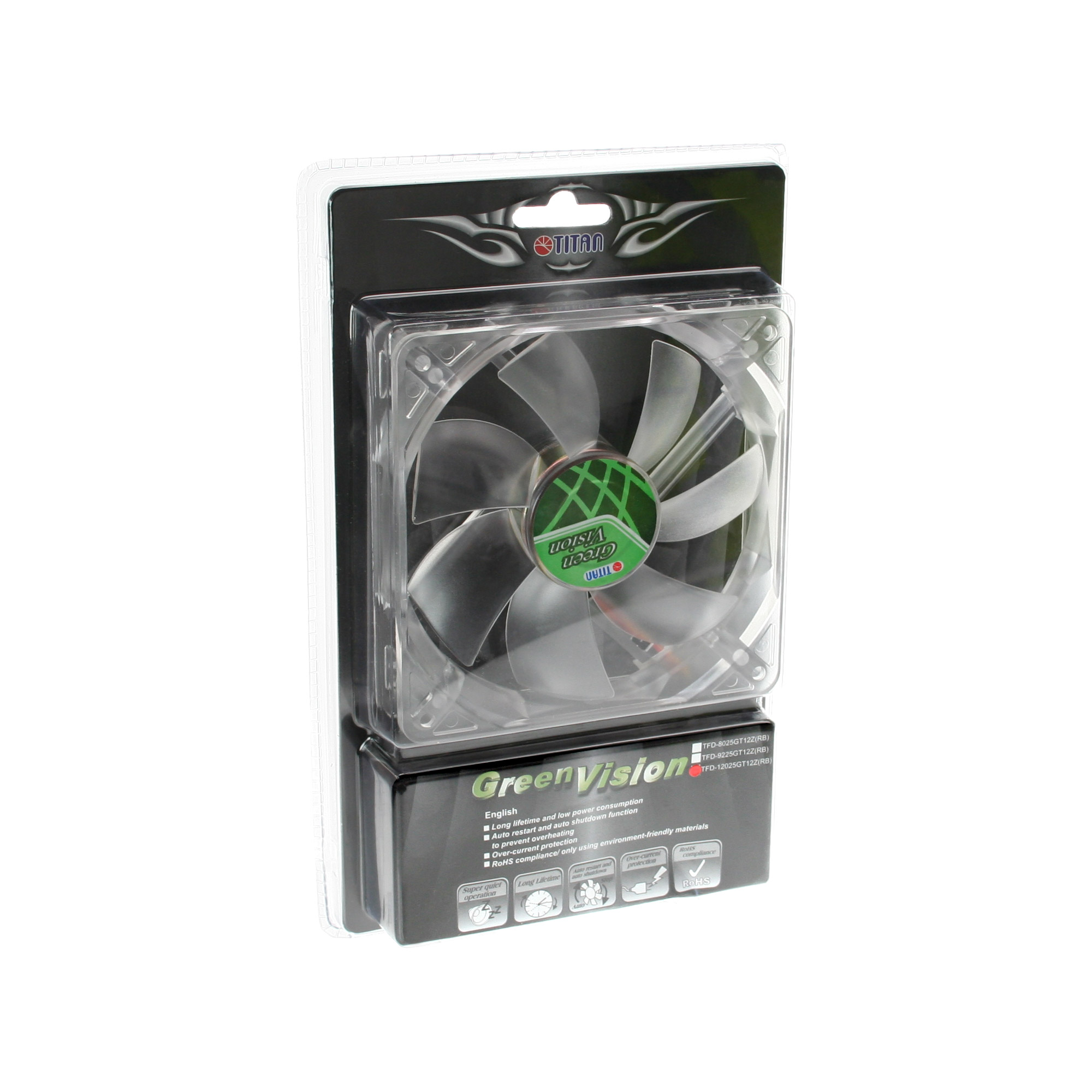 Titan TFD-12025GT12Z/V2(RB) Lüfter 120x120x25mm Green Vision Titan TFD-12025GT12Z/V2(RB) Lüfter 120x120x25mm Green Vision