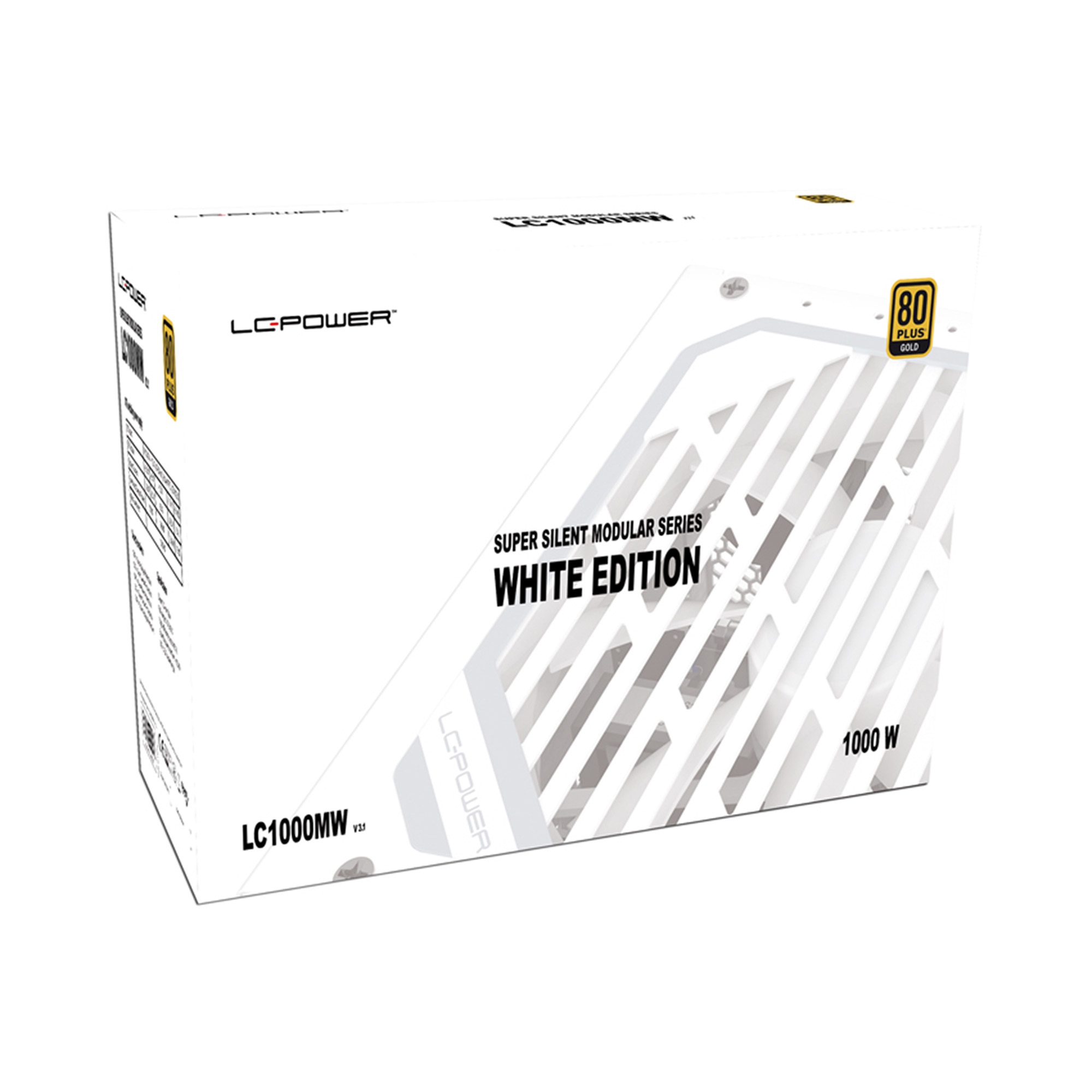 LC-Power LC1000MW V3.1, ATX-Netzteil Super Silent Modular, 1000W, 80 PLUS GOLD
